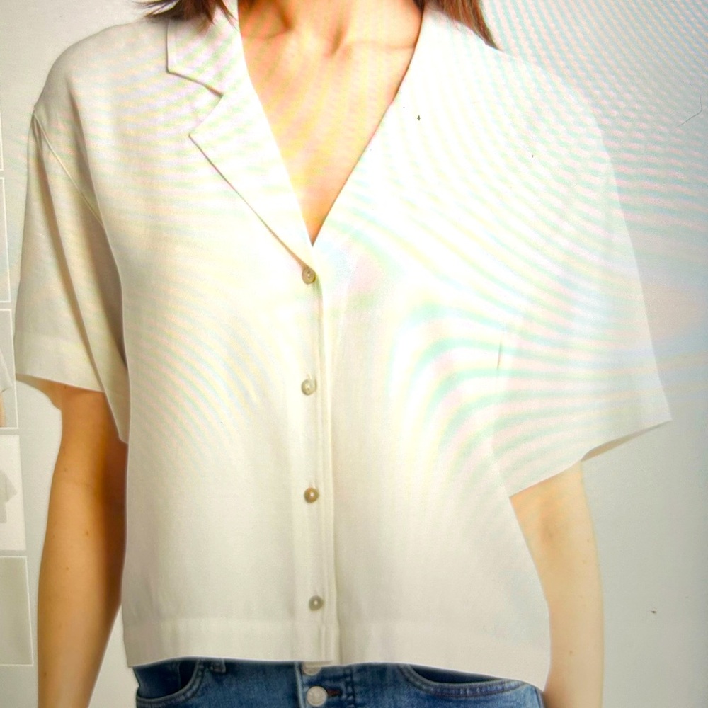 NWT Madewell Crop Linen Shirt